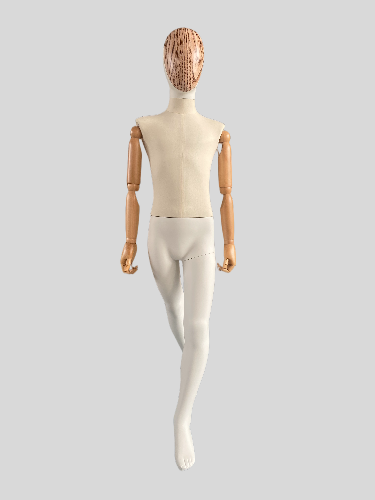 Running Kid Mannequin With Water Transfer Wood Grain Face